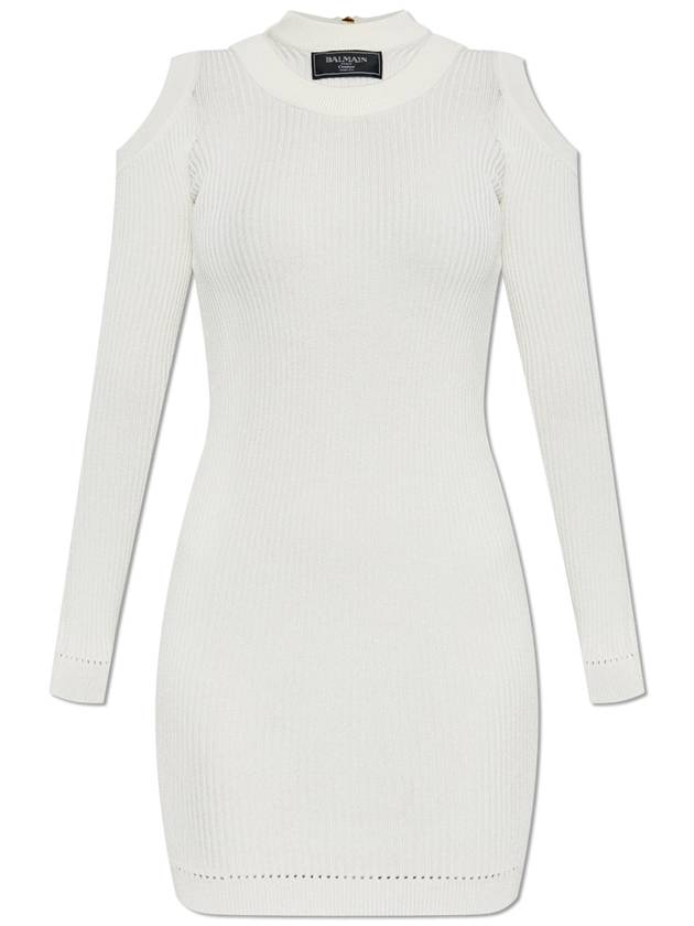 Balmain Fitted Dress, Women's, Cream - BALMAIN - BALAAN 1