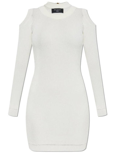 Balmain Fitted Dress, Women's, Cream - BALMAIN - BALAAN 1