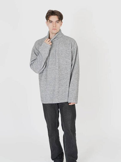 Wide Polar Neck Knit Top Grey - CHANCE'S NOI - BALAAN 2