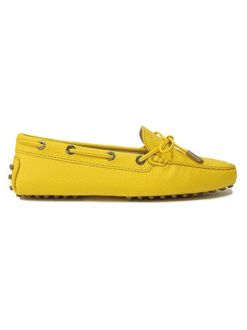 Women's Heaven Gomino Driving Shoes Yellow - TOD'S - BALAAN.