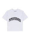 Cropped Arch Logo Short Sleeve T Shirt White - PEOPLE OF THE WORLD - BALAAN 1