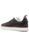 Men's 3 Bar Suede Low Top Sneakers Grey - THOM BROWNE - BALAAN 5