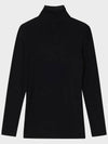 Wool Silky Turtleneck Black - NOIRER FOR WOMEN - BALAAN 4