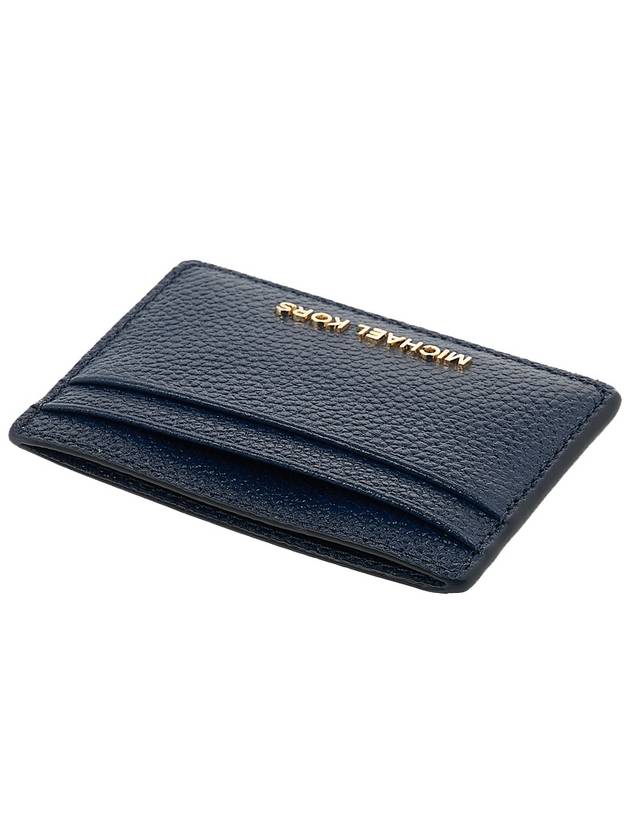 Pebble Leather Card Wallet Navy - MICHAEL KORS - BALAAN 5