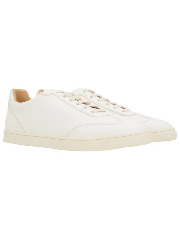 Grain Leather Low Top Sneakers White - BRUNELLO CUCINELLI - BALAAN 2