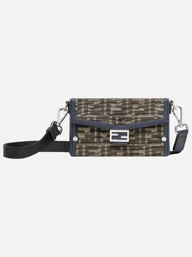 Baguette Soft Trunk Phone Pouch Cross Bag Brown - FENDI - BALAAN 4