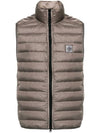 Chamber R Nylon Down Vest Dove Grey - STONE ISLAND - BALAAN 1