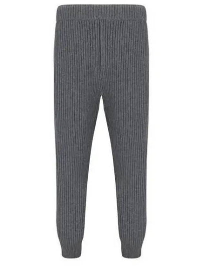 Wool Cashmere Track Pants Grey Melange - GUCCI - BALAAN 2