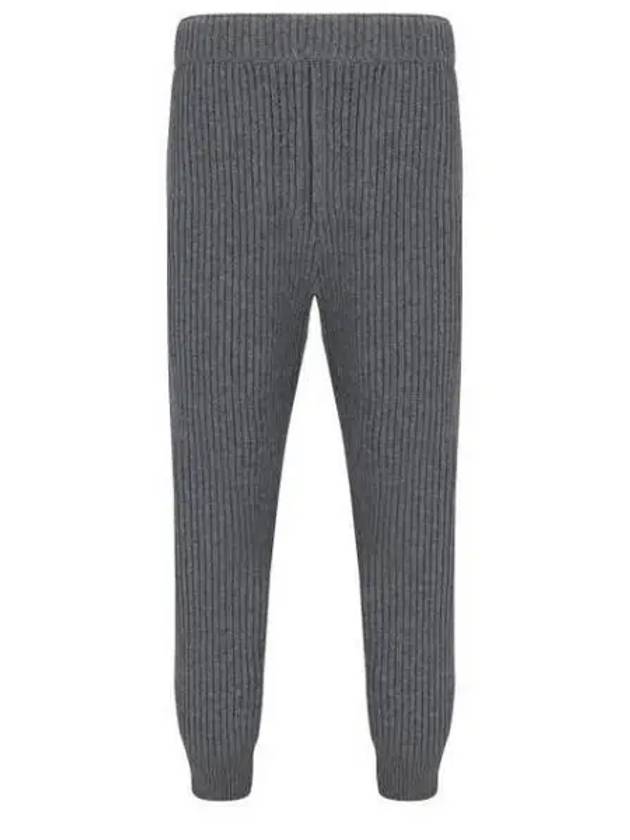 Wool Cashmere Track Pants Grey Melange - GUCCI - BALAAN 2