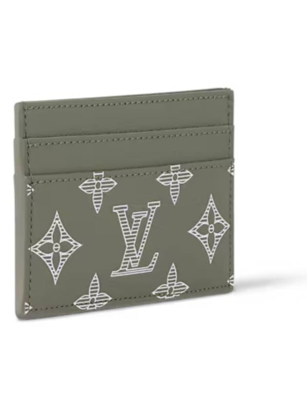 Double Monogram Shadow Card Wallet Green - LOUIS VUITTON - BALAAN 3