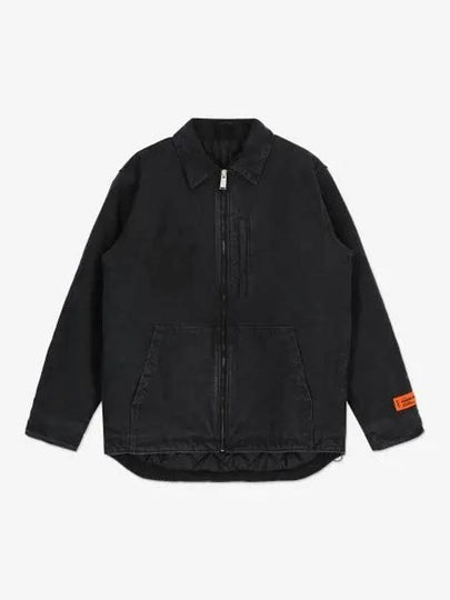 Zip-Up Denim Jacket Black - HERON PRESTON - BALAAN 2