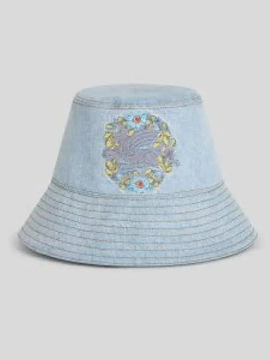 Paisley WAQA0008AD219 S9000 Embroidered Denim Bucket Hat 1218206 - ETRO - BALAAN 1