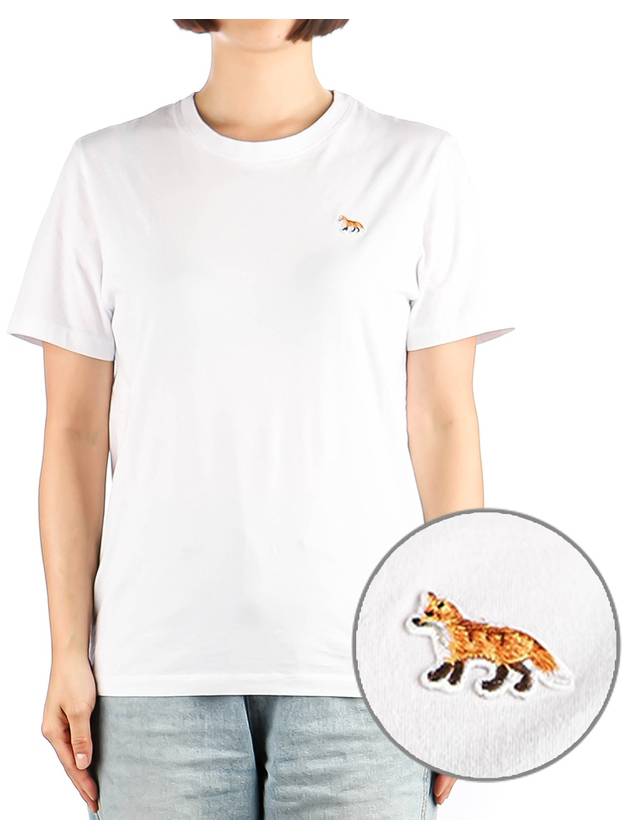 Baby Fox Patch Regular Short Sleeve T-Shirt White - MAISON KITSUNE - BALAAN 2