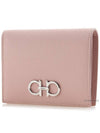 Gancini Compact Half Wallet Pink - SALVATORE FERRAGAMO - BALAAN 3