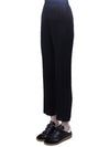 Pleated Crop Pants Black - ISSEY MIYAKE - BALAAN 4