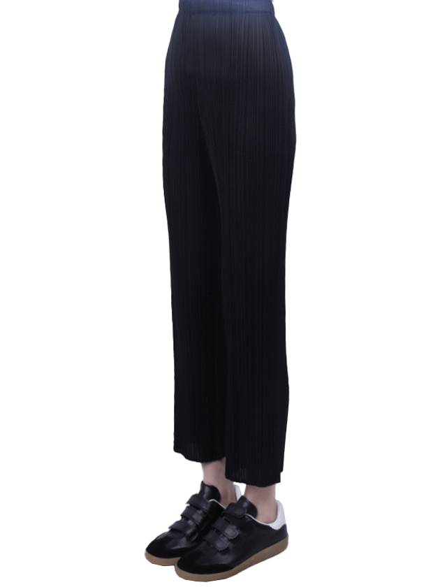 Pleated Crop Pants Black - ISSEY MIYAKE - BALAAN 4