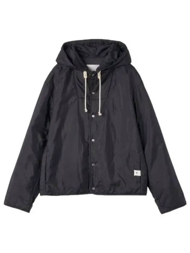 Silk nylon blouson jacket navy - JIL SANDER - BALAAN 1