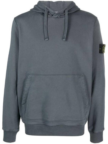 Signature Logo Patch Hoodie Grey - STONE ISLAND - BALAAN 1