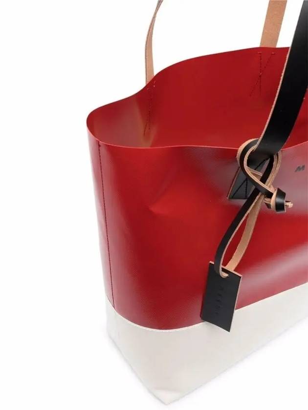 Tribeca Two-Tone Tote Bag Red - MARNI - BALAAN 5