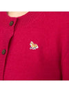 Baby Fox Patch Wool Cardigan Fuchsia - MAISON KITSUNE - BALAAN 8