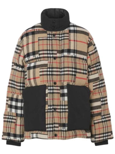 Vintage Check Wool Down Padding Beige - BURBERRY - BALAAN 1