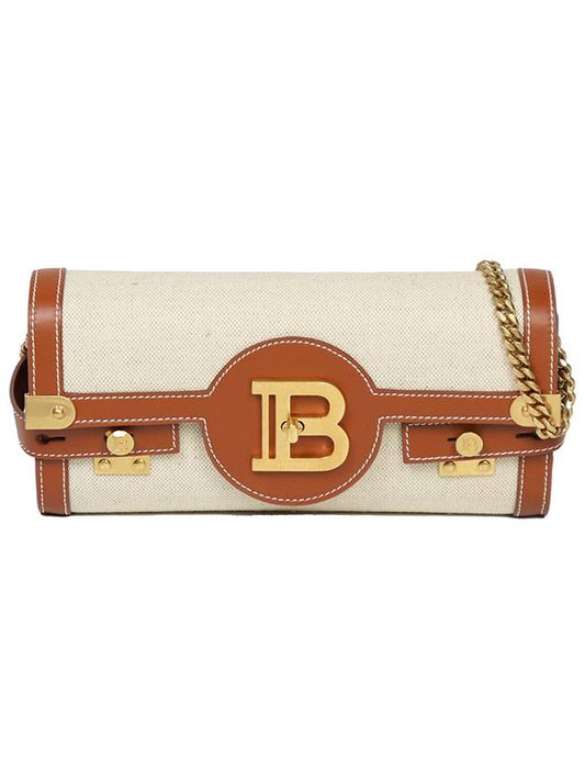 B-Buzz Canvas Leather Shoulder Bag Beige - BALMAIN - BALAAN 2