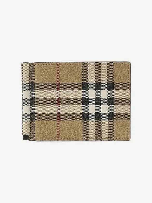 Men's Money Clip Vintage Check Money Clip Half Wallet Beige - BURBERRY - BALAAN 2