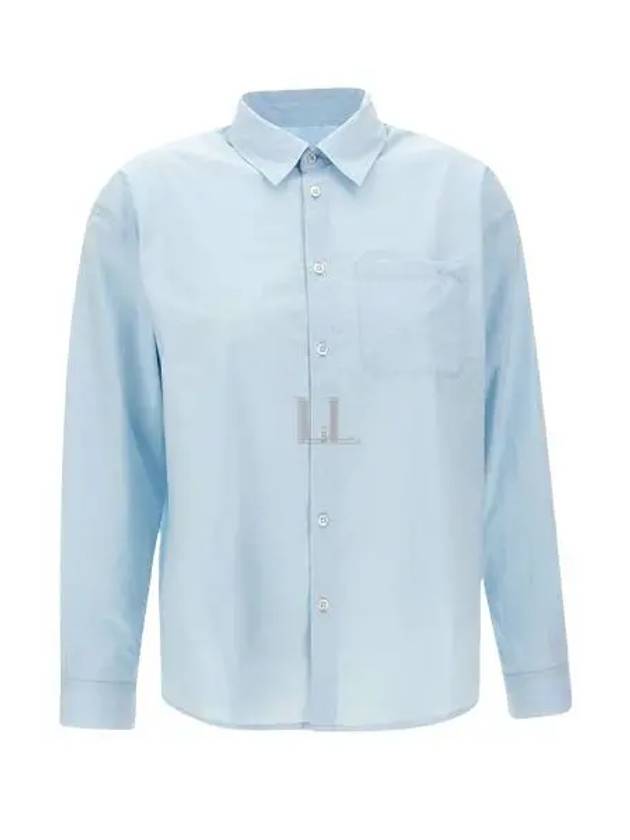 Boyfriend Long Sleeve Shirt Blue - A.P.C. - BALAAN 2