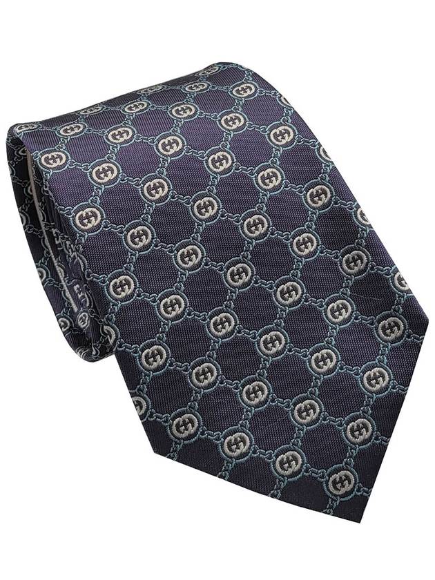 Interlocking tie navy 695407 4E002 4169 - GUCCI - BALAAN 1