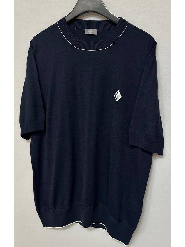 CD DIAMOND logo knit short sleeve tee - DIOR - BALAAN 3