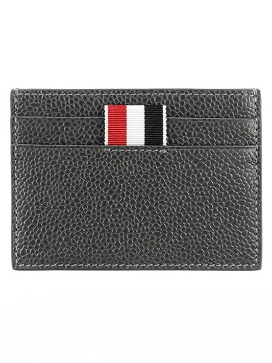 Logo Patch Card Wallet Grey - THOM BROWNE - BALAAN 1