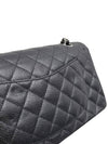 A01112 Caviar Black Classic Medium Silver Chain Shoulder Bag - CHANEL - BALAAN 7