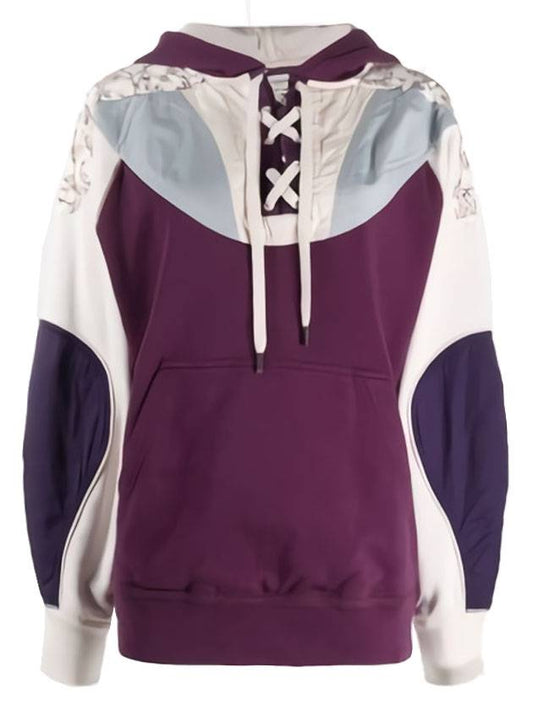 Women's Color Block Nancilia Hood Purple - ISABEL MARANT - BALAAN.