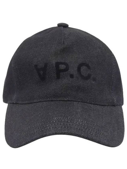 VPC Velvet Logo Denim Ball Cap Blue - A.P.C. - BALAAN 2