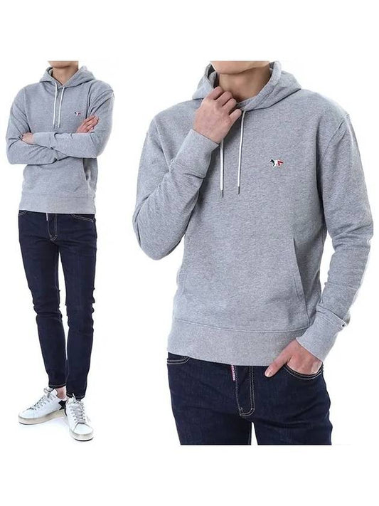 Tricolor Fox Patch Classic Hoodie Grey Melange - MAISON KITSUNE - BALAAN 2