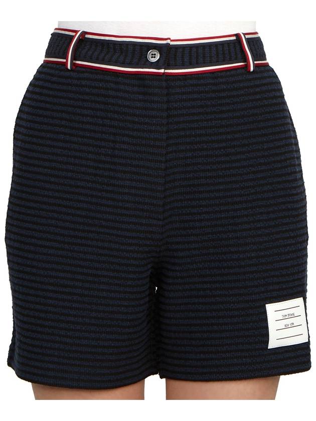 Waste RWB Trim High Shorts Navy - THOM BROWNE - BALAAN 7