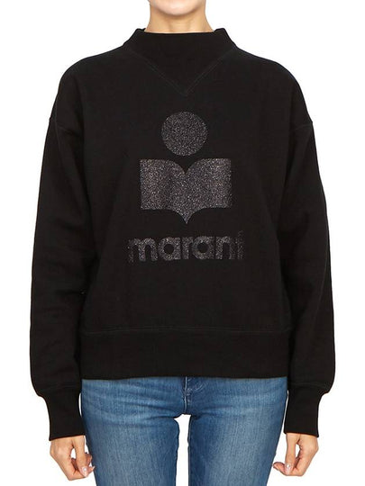 Moby Logo Print Sweatshirt Black - ISABEL MARANT - BALAAN 2