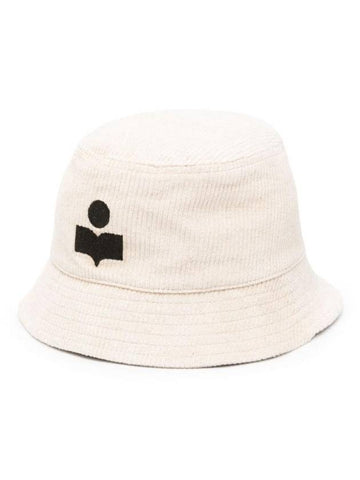 Logo Corduroy Bucket Hat Beige - ISABEL MARANT - BALAAN 1