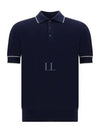 Stripe Trim Polo Shirt Blue - BRUNELLO CUCINELLI - BALAAN 2