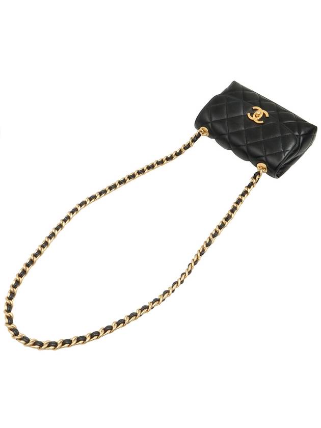 Black caviar gold chain small flap shoulder bag - CHANEL - BALAAN 5