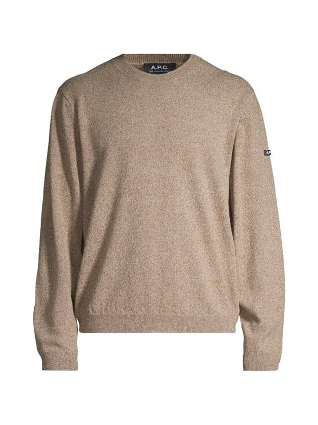 Laurent Merino Wool Knit Top Heather Chestnut Brown - A.P.C. - BALAAN 2