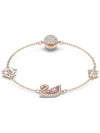 Swan Magnetic Closure Bracelet Pink Rose Gold - SWAROVSKI - BALAAN 4