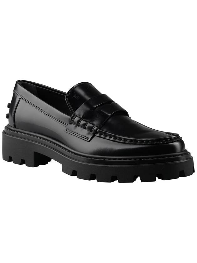 Leather Penny Loafers Black - TOD'S - BALAAN 4