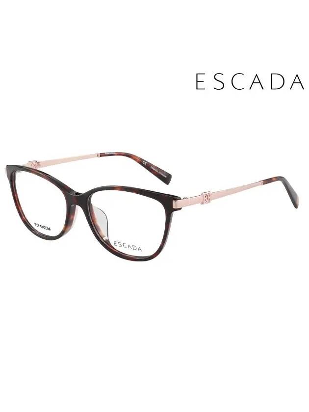 Glasses Frame VES A40F 0G21 Round Titanium Men Women - ESCADA - BALAAN 1