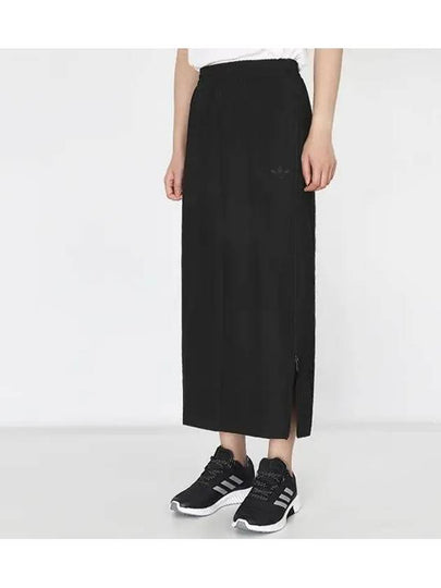 Firebird Zip Up Maxi H Line Skirt Black - ADIDAS - BALAAN 2