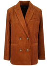 Lucy Double-Breasted Corduroy Blazer Jacket Camel - A.P.C. - BALAAN 1