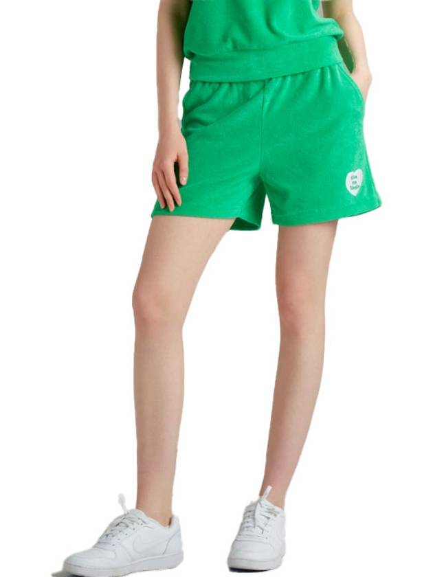 Give Me Buddy Terry Short Pants Green - GOXO - BALAAN 1