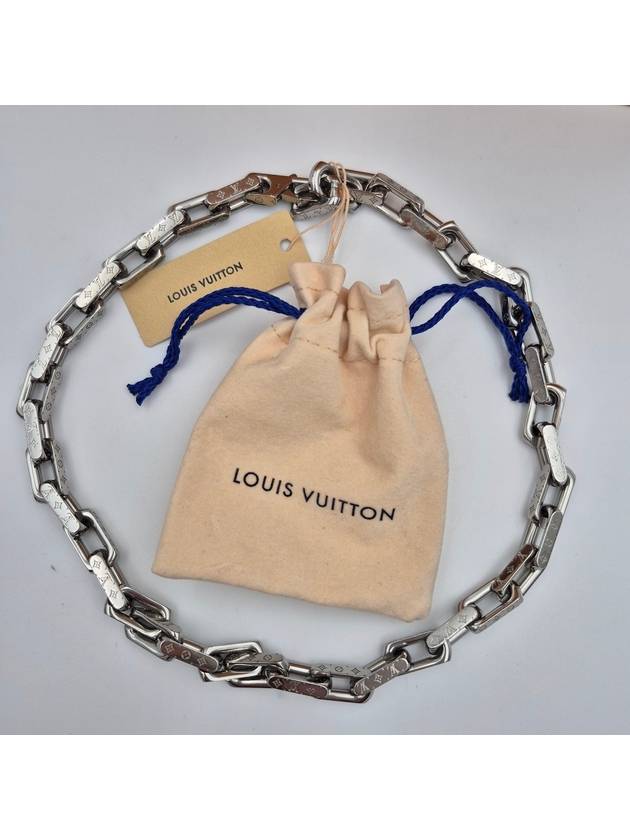 Monogram Chain Necklace Silver - LOUIS VUITTON - BALAAN 3