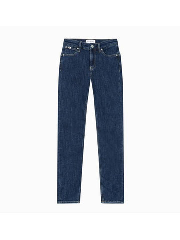 Jeans High Rise Denim Skinny Jeans Mid Blue - CALVIN KLEIN - BALAAN 1