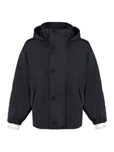 Padded Tech Nylon Zip Up Jacket Black - BOTTEGA VENETA - BALAAN 1